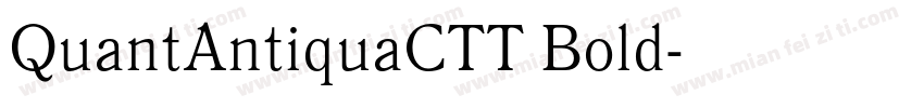 QuantAntiquaCTT Bold字体转换